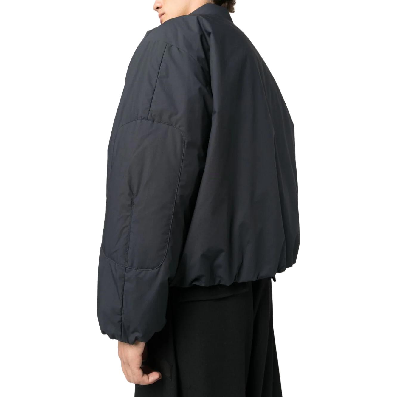 Details for Jil Sander Loose Fit Stand Collar Zip-Up Jacket in Black J22AF0104J46077-404