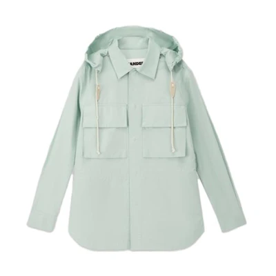 JIL SANDER Mint Green Oversized Long Sleeve Jacket J47BN0102J45039-MINT
