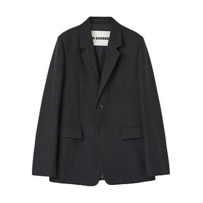 Jil Sander Navy Single-Breasted Loose Long-Sleeve Jacket J22BN0245J40189401