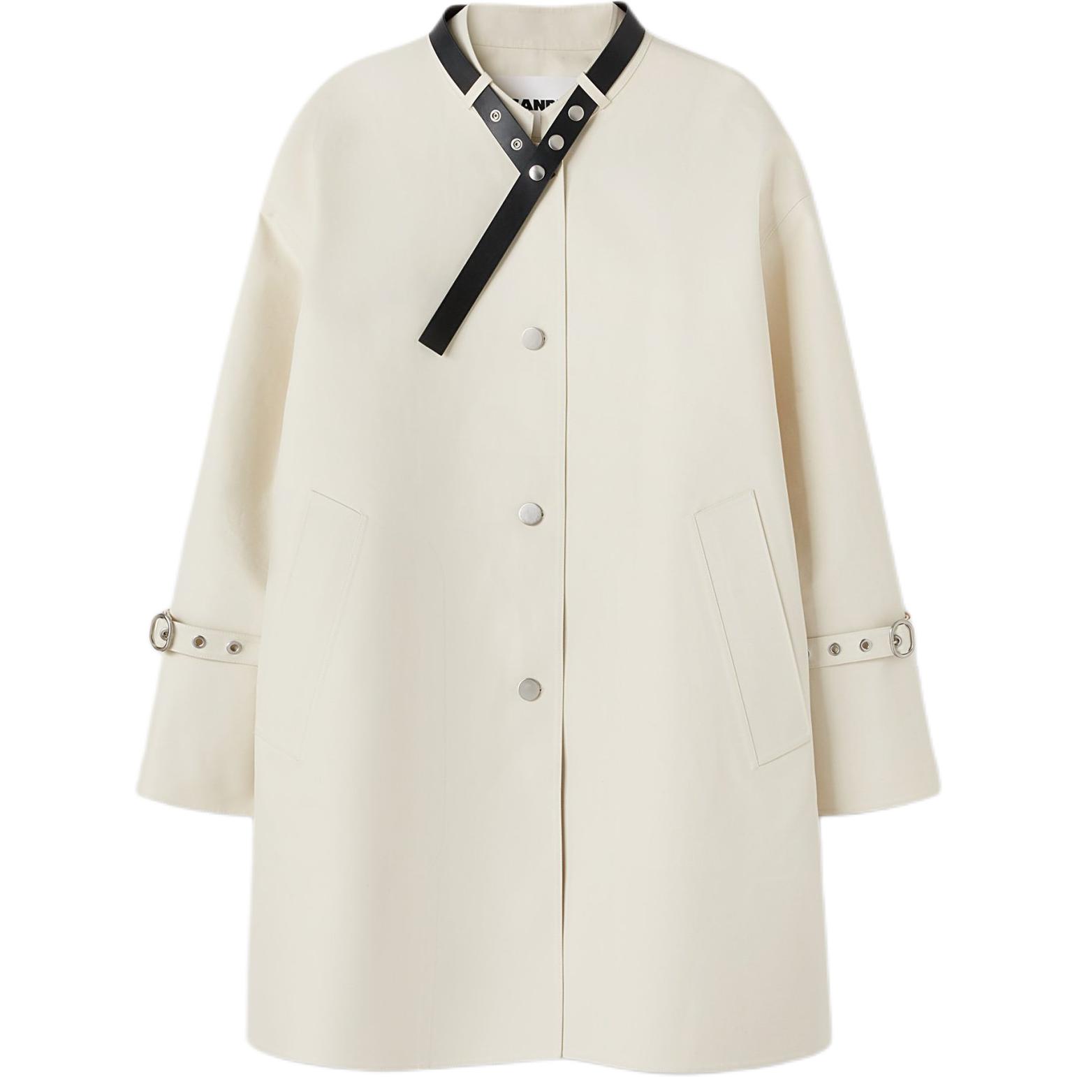Jil Sander Off-White Single-Breasted Jacket with Dropped Shoulders J21AA0157J45245103