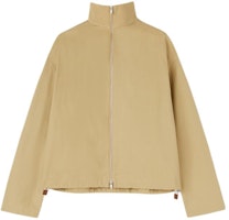 JIL SANDER 男士有機棉高領拉鍊外套 米色夾克。 J47BN0160-J45136-260 Order JIL SANDER 男士有機棉高領拉鍊外套 米色夾克。 J47BN0160-J45136-260