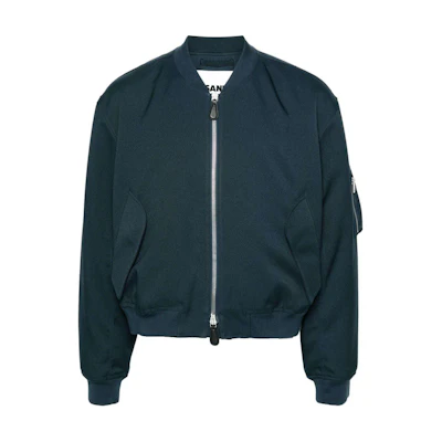 Jil Sander Padded Ribbed Hem Straight Jacket Teal J22BN0185J70001-GREEN