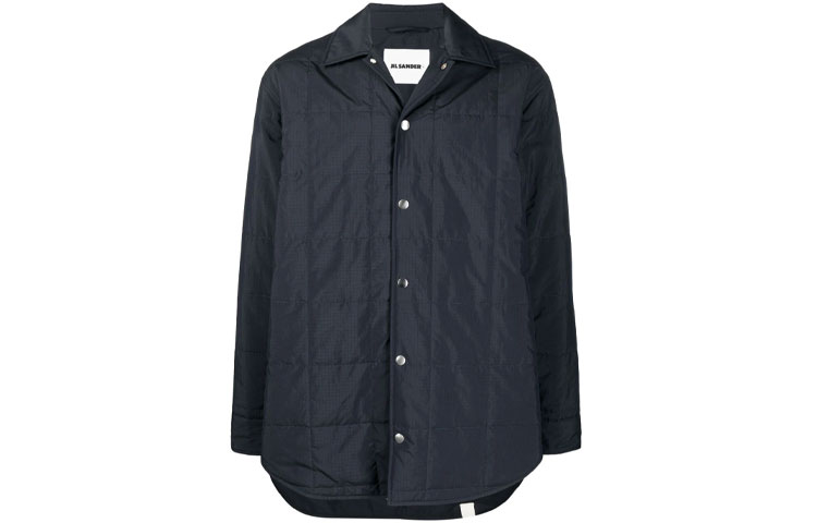 JIL SANDER Quilted Shirt Jacket Navy Blue - JPUT420577MT44130TA-402