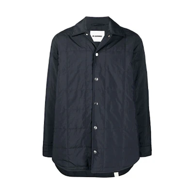JIL SANDER Quilted Shirt Jacket Navy Blue - JPUT420577MT44130TA-402