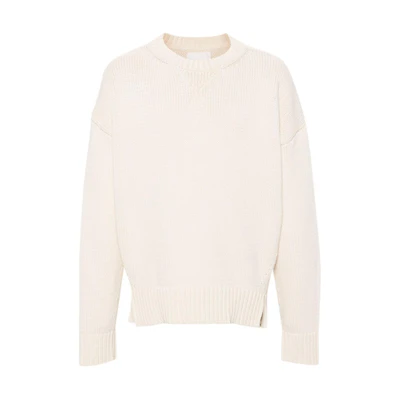 Jil Sander Ribbed Crewneck Oversized Sweatshirt Light Beige J21GP0143J15420-BEIGE