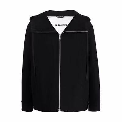 JIL SANDER Slim Fit Metallic Zip-Up Hoodie Jacket J23BN0102J40020001