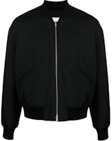 Jil Sander Solid Black Bomber Jacket with Zip and Baseball Collar J22BN0160J70001 Jil Sander Solid Black Bomber Jacket with Zip and Baseball Collar J22BN0160J70001