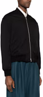 Purchase Jil Sander 純黑拉鍊棒球領飛行夾克 J22BN0160J70001