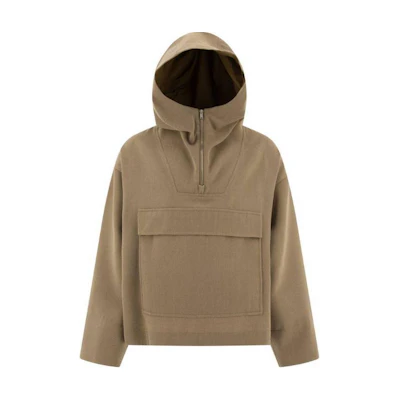 JIL SANDER Solid Color Brown Hoodie Long Sleeve J47BN0175J40181-921