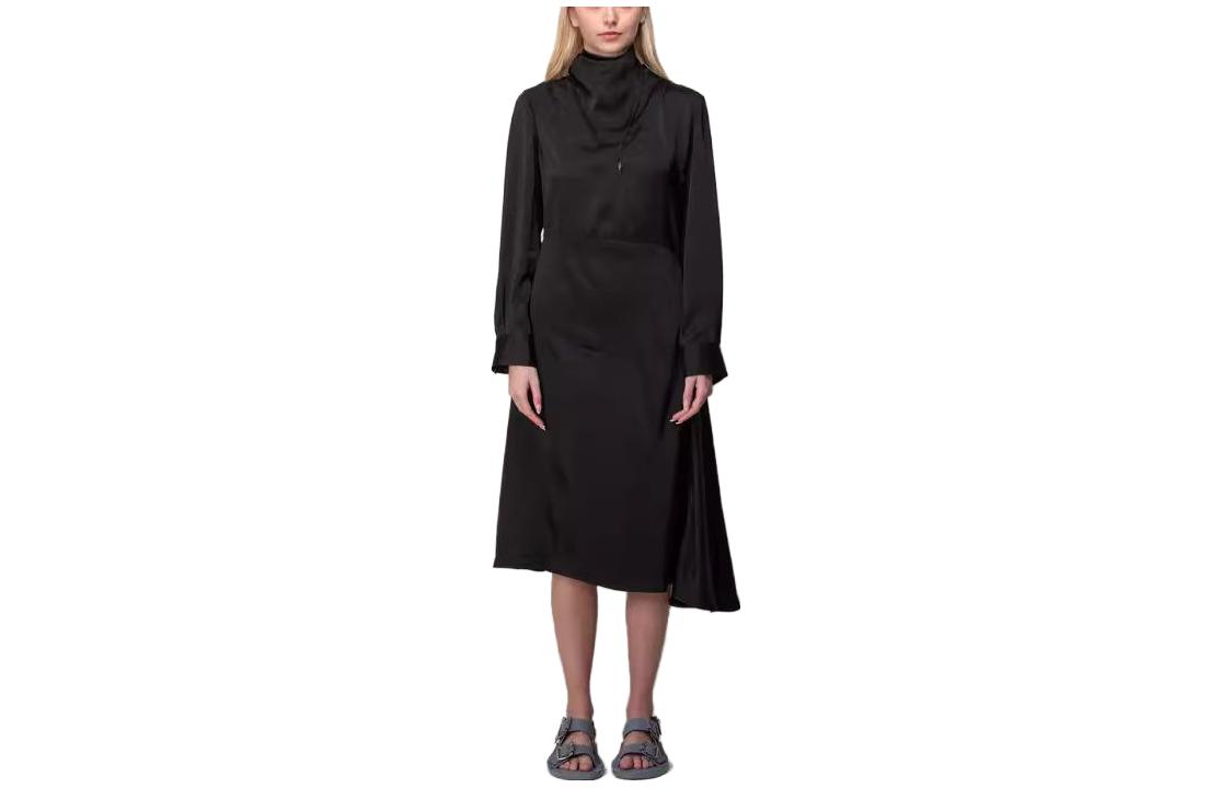 Order JIL SANDER Solid Color Casual Long Sleeve Dress Black J01CT0102-J65022-001