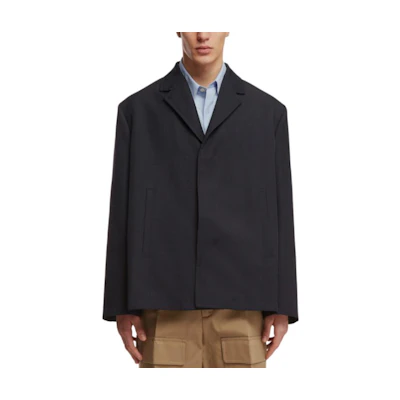 JIL SANDER Solid Color Loose Fit Long Sleeve Jacket - Blue J22BN0176J74269405