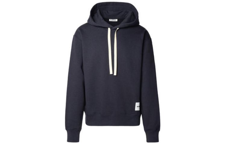JIL SANDER Solid Color Navy Blue Hoodie Long Sleeve J47GU0105-J20039-402