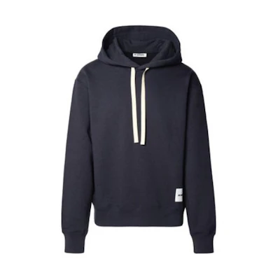 JIL SANDER Solid Color Navy Blue Hoodie Long Sleeve J47GU0105-J20039-402