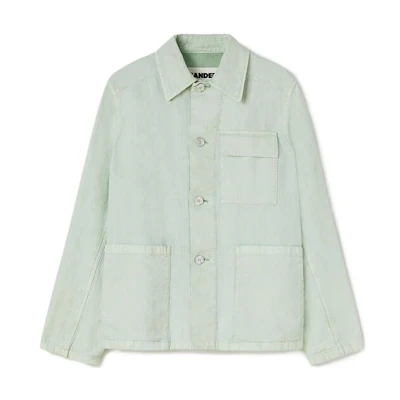JIL SANDER Solid Color Shirt Jacket Green JPUU400005-MU241400A-054