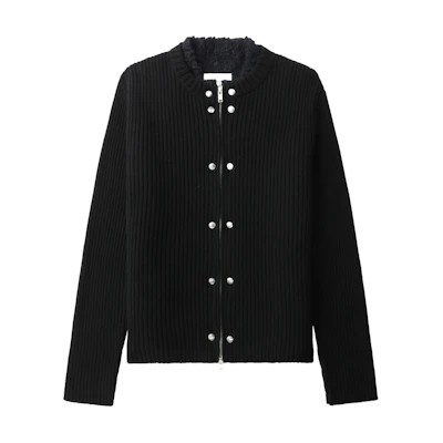 JIL SANDER Solid Color Zip-Up Jacket Black Long Sleeve J22FV0107-JTN244-001