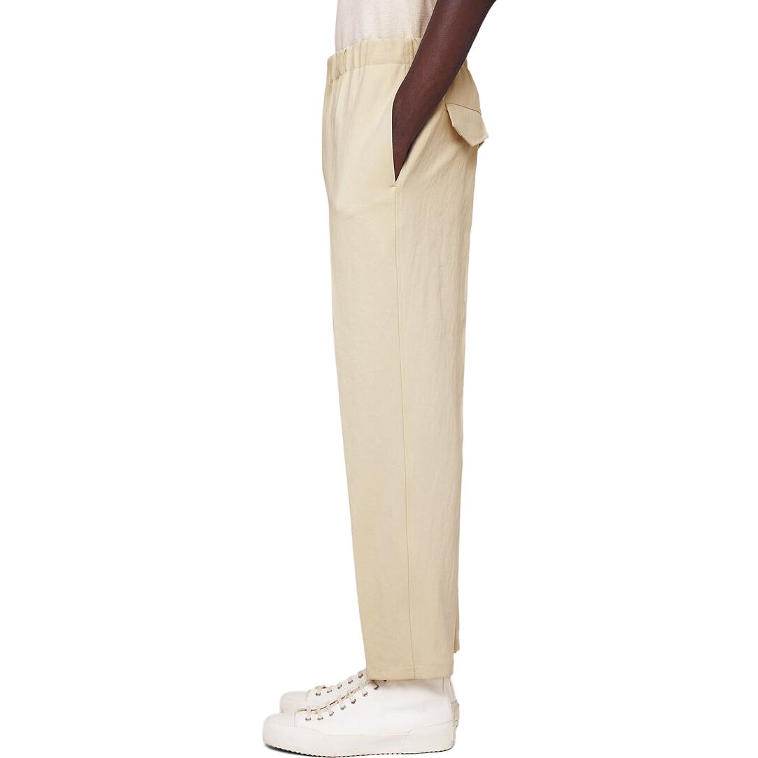 Shop Jil Sander男士浅绿色中腰锥形休闲裤 J23KA0005J70018338