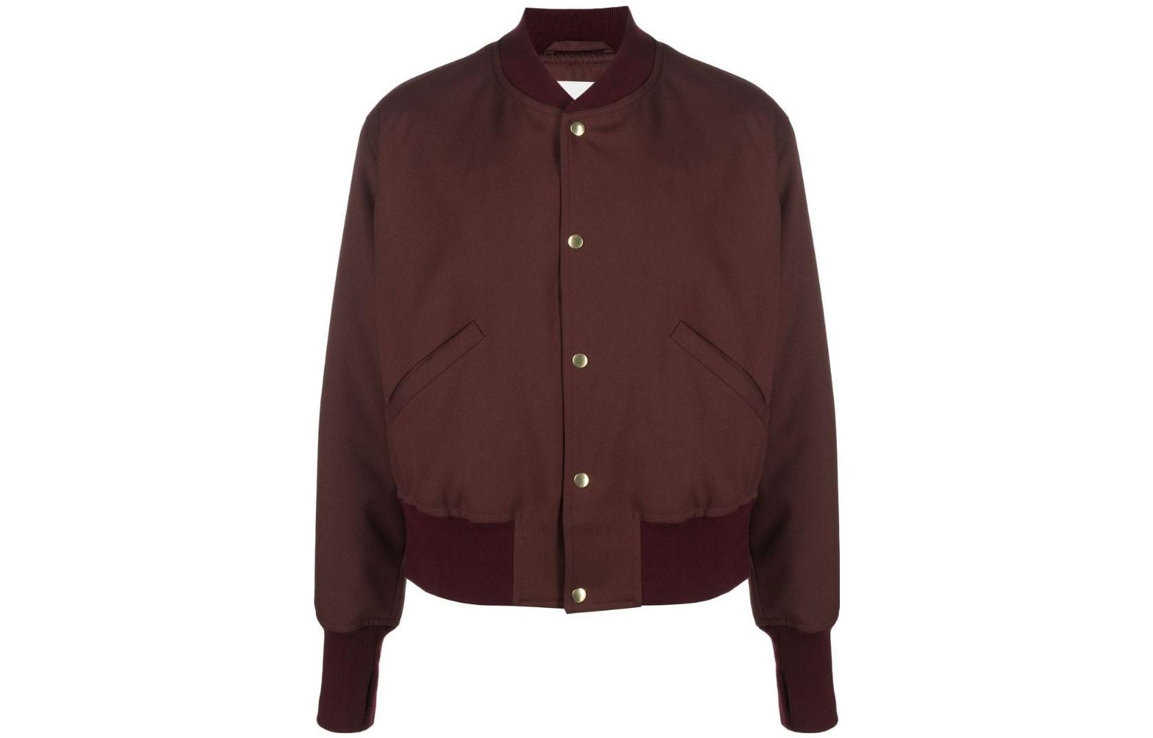 JIL SANDER Solid Single-Breasted Long Sleeve Jacket - Deep Red J21BN0032J70001209