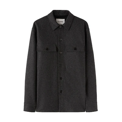 JIL SANDER Solid Single-Breasted Long Sleeve Jacket Black Gray J47DL0131J40119029