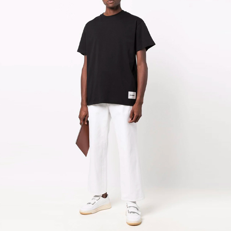 Lookbook JIL SANDER SS21 黑色圆领T恤套装 - 3件装短袖T恤 JPUT706530MT248808001
