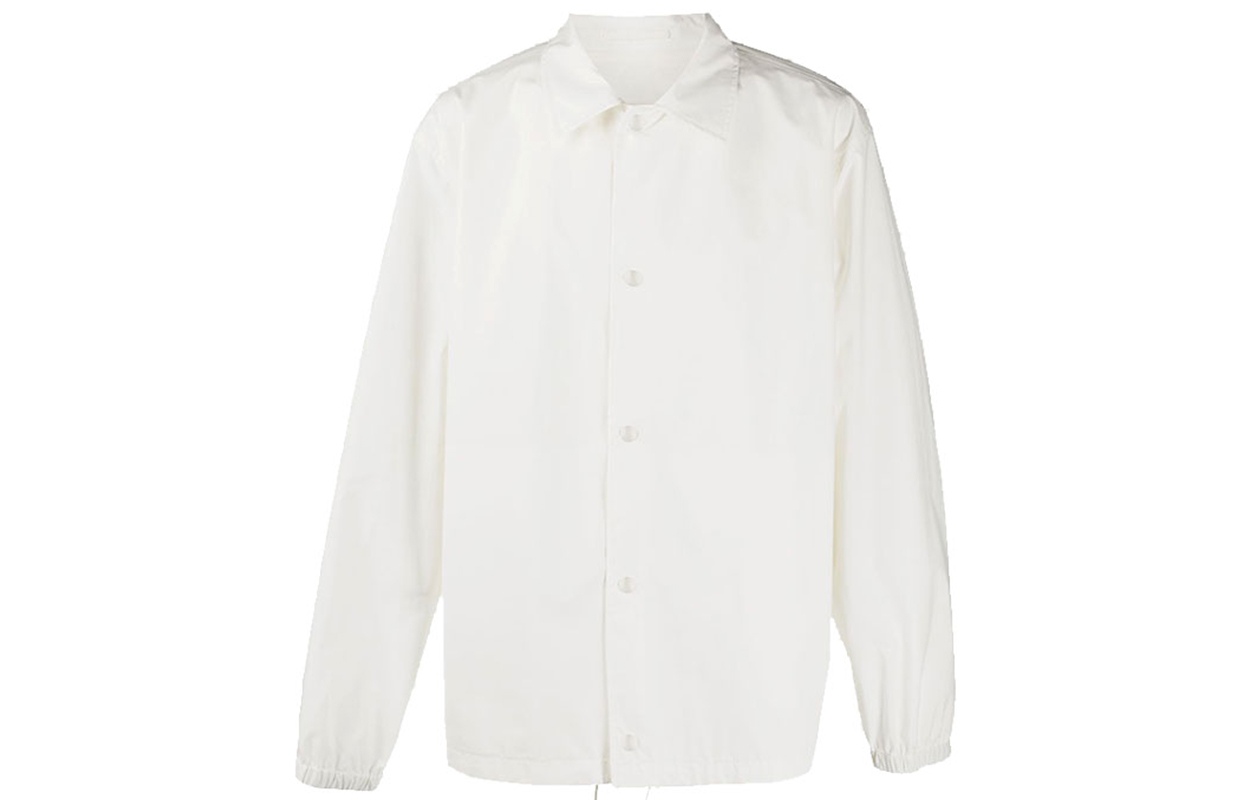JIL SANDER SS21 Logo Collar Long Sleeve Shirt Jacket Men’s White JSIR420311MR244900
