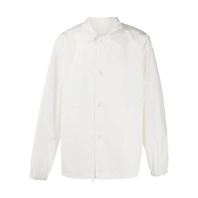 JIL SANDER SS21 Logo Collar Long Sleeve Shirt Jacket Men’s White JSIR420311MR244900