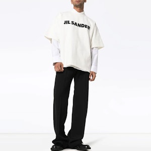 JIL SANDER SS21 白色标志印花圆领T恤 JSMP707020-MP248508-100 Lookbook JIL SANDER SS21 白色标志印花圆领T恤 JSMP707020-MP248508-100