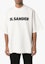 Shop JIL SANDER SS21 白色标志印花圆领T恤 JSMP707020-MP248508-100
