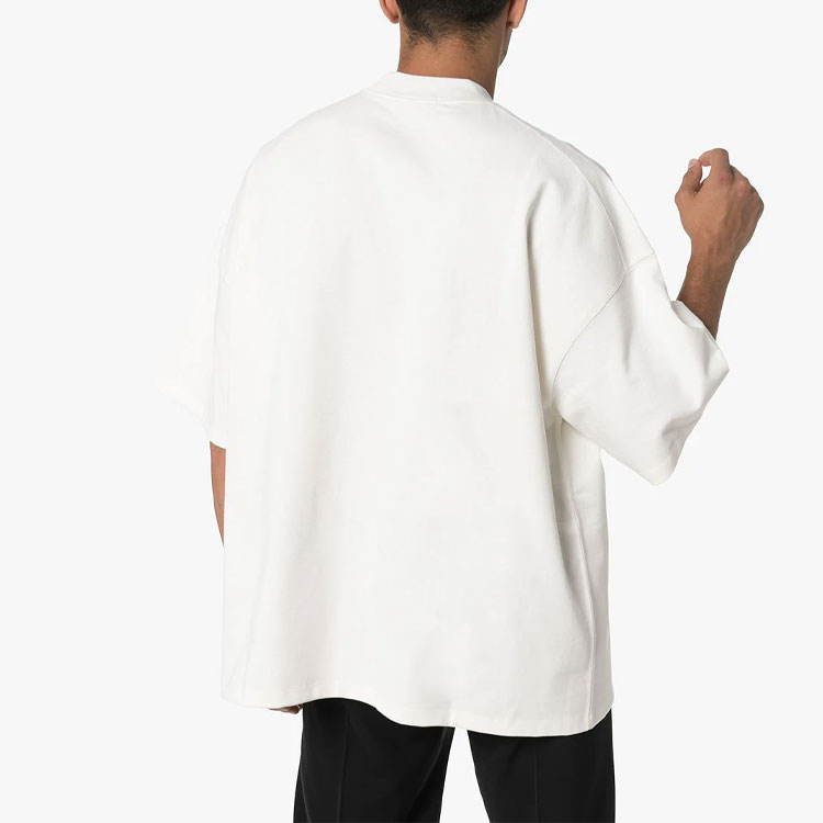 Purchase JIL SANDER SS21 白色标志印花圆领T恤 JSMP707020-MP248508-100