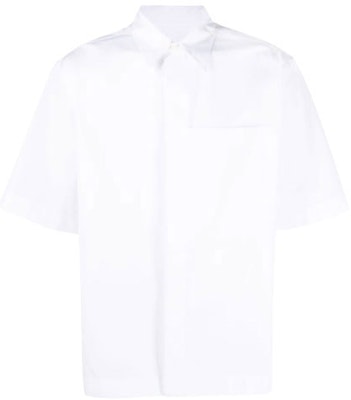 Jil Sander SS22 White Plain Straight Fit Short Sleeve Shirt. JSMU601726MU245200100 Buy Jil Sander SS22 White Plain Straight Fit Short Sleeve Shirt. JSMU601726MU245200100