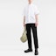 Lookbook Jil Sander SS22 White Plain Straight Fit Short Sleeve Shirt. JSMU601726MU245200100