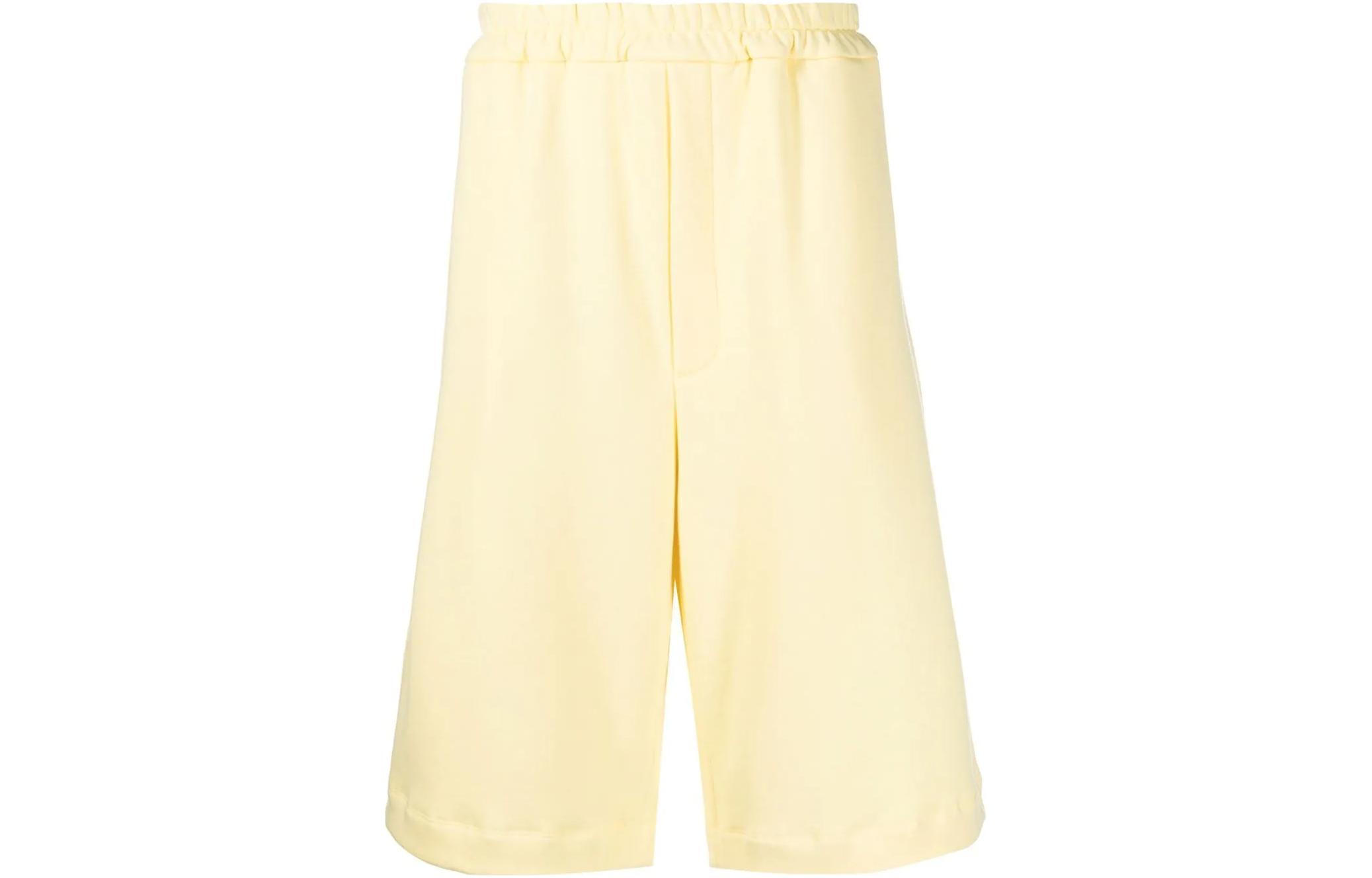 Jil Sander SS22  Yellow Solid Color Elastic Waist Knee-Length Shorts JPUU707529MU248608-742