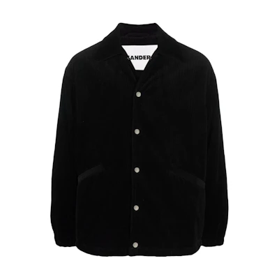 JIL SANDER SS22 Black Solid Button-Up Jacket JPUT400217MT243014-001