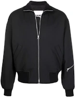 JIL SANDER SS22 Black Zip-Up Bomber Jacket for Men JSMU420101MU440300 JIL SANDER SS22 Black Zip-Up Bomber Jacket for Men JSMU420101MU440300