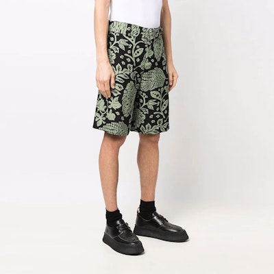 Jil Sander SS22 Green Floral Print Casual Shorts Men. JPUU312105MU382060351 Purchase Jil Sander SS22 Green Floral Print Casual Shorts Men. JPUU312105MU382060351