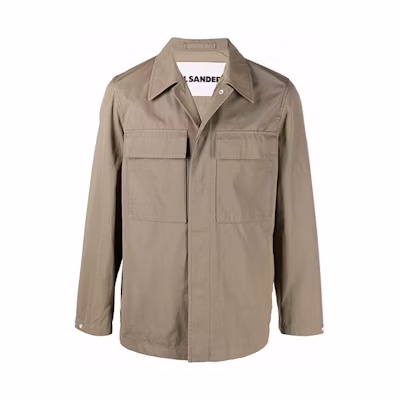 Jil Sander SS22 Hidden Front Shirt Jacket Green JSMU400121MU241300-318