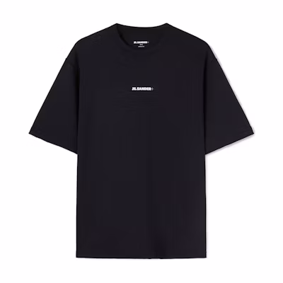 JIL SANDER SS22 Logo Crewneck Solid Black T-Shirt JPUU783506-MU458208-001