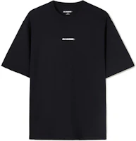 Order JIL SANDER SS22 經典標誌純黑色圓領T恤 JPUU783506-MU458208-001
