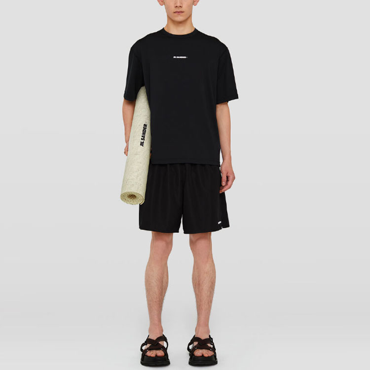 Lookbook JIL SANDER SS22 标志黑色圆领短袖T恤 JPUU783506-MU458208-001