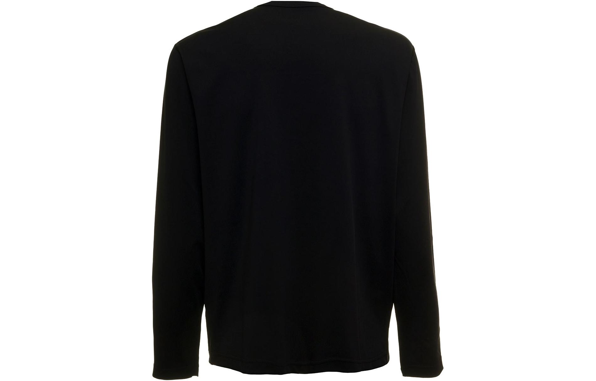 Lookbook JIL SANDER SS22 男士黑色Logo圖案長袖圓領T恤 JPUU783505MU458208001