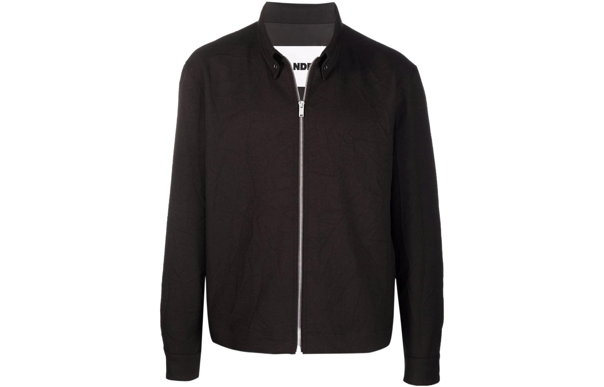 Jil Sander SS22 Pleated Zip Shirt Jacket Brown JSMT420701-MT202700-203