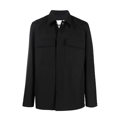 JIL SANDER SS22 Single-Breasted Pocket Jacket Black JSMU400111MU202000-001