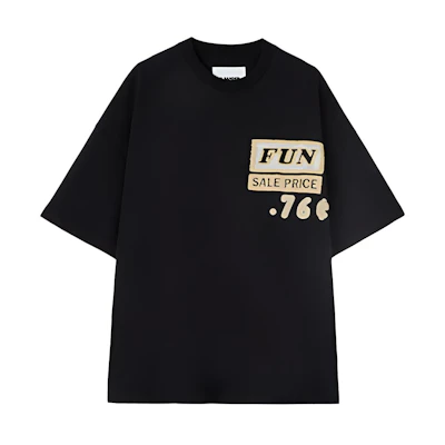 JIL SANDER SS22 Slogan Print T-Shirt Black Men’s JSMU707025-MU248508-001