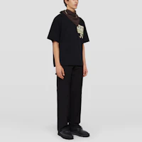 Shop JIL SANDER SS22 黑色男款標語印花T恤 JSMU707025-MU248508-001