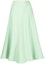 Order JIL SANDER SS22 Solid A-Line Midi Skirt Green J02MA0024J14506