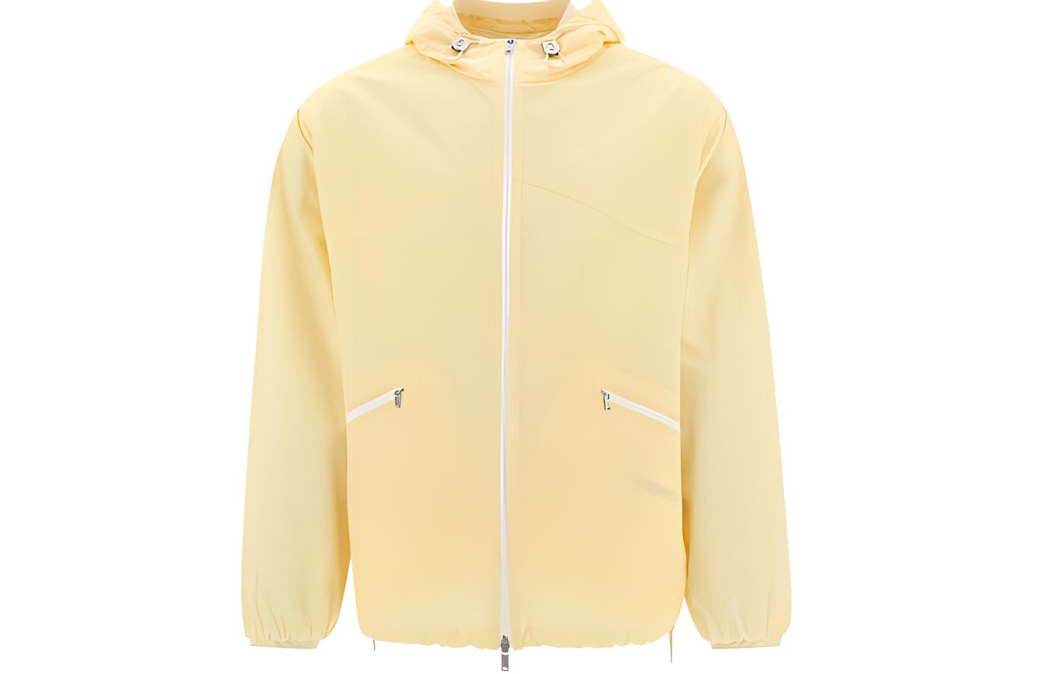 Jil Sander SS22 Solid Beige Zip-Up Hooded Jacket JPUU420259-MU461400A-279