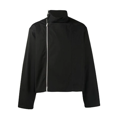 JIL SANDER SS22 Solid Color High-Neck Zip Jacket Black J21BN0019J45004001