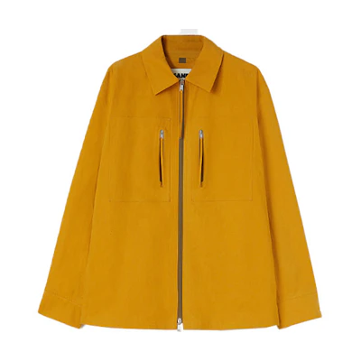 JIL SANDER SS22 Solid Color Zip Jacket Yellow JPUU420609-MU243900-808