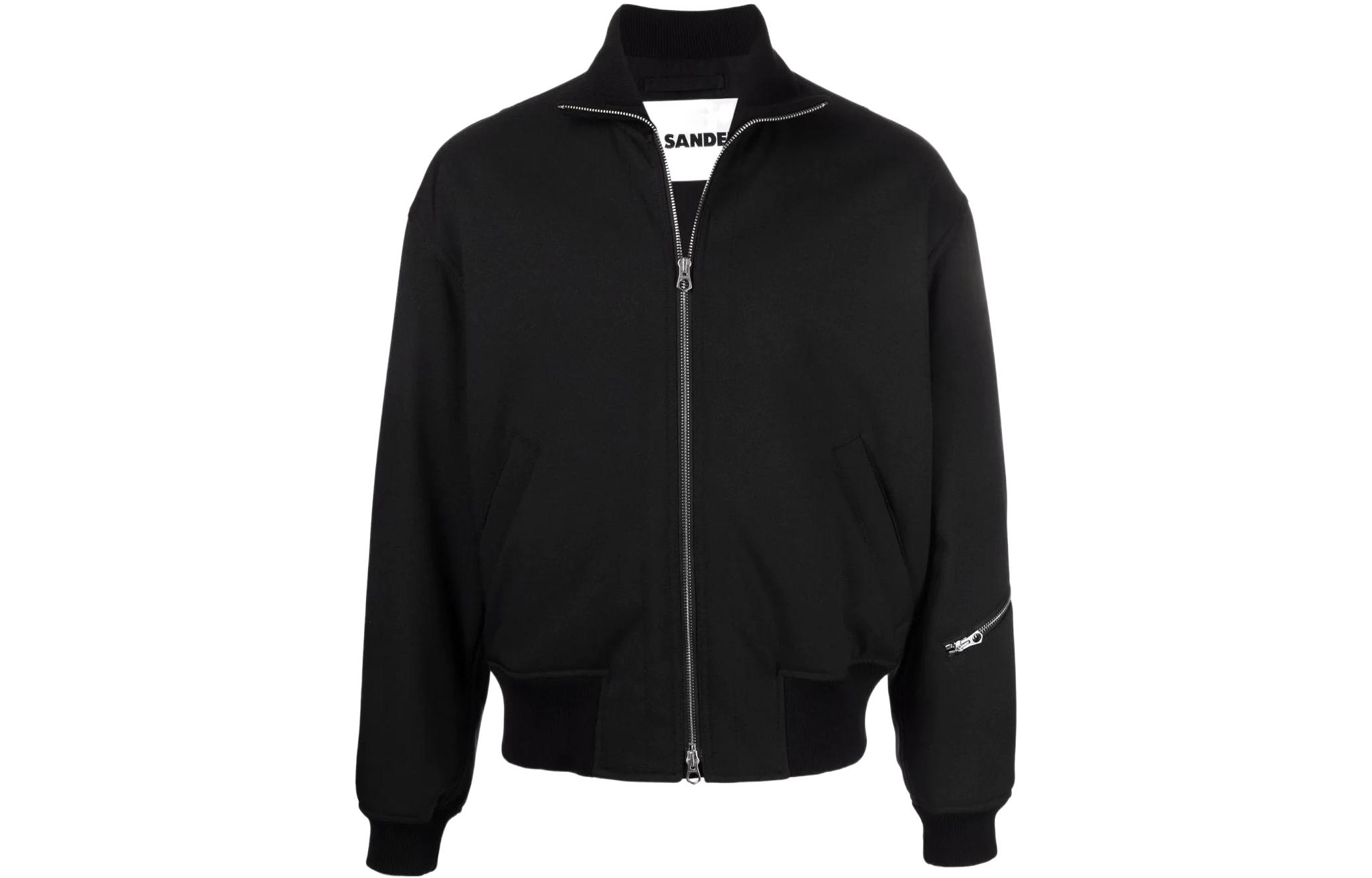 JIL SANDER SS22 Solid Zip-Up Jacket Black MU420101440300001