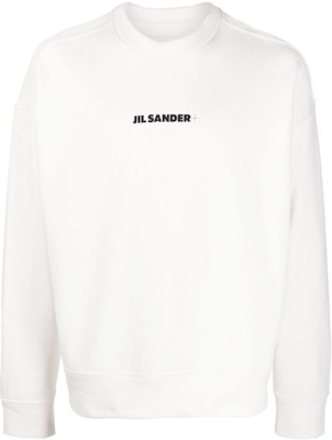 질 샌더 SS22 화이트 로고 프린트 크루넥 긴팔 스웻셔츠. J47GU0001J45050102 Buy 질 샌더 SS22 화이트 로고 프린트 크루넥 긴팔 스웻셔츠. J47GU0001J45050102