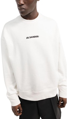 JIL SANDER SS22 White Logo Print Crewneck Long Sleeve Sweatshirt . J47GU0001J45050102 Shop JIL SANDER SS22 White Logo Print Crewneck Long Sleeve Sweatshirt . J47GU0001J45050102